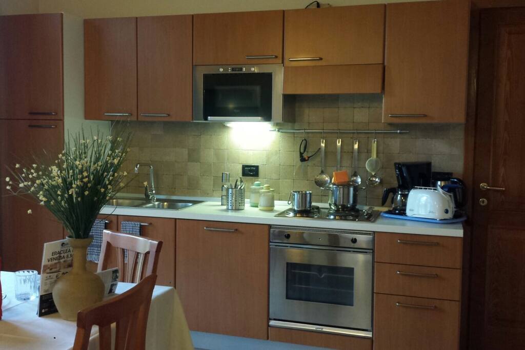 the kitchen with facilities