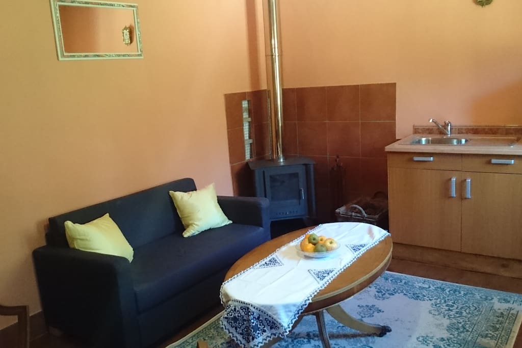 Sitting area of lounge.
