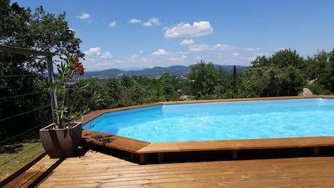 Very nice Mazet with pool overlooking the Cevennes