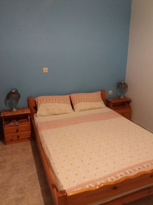 Double bed in master bedroom