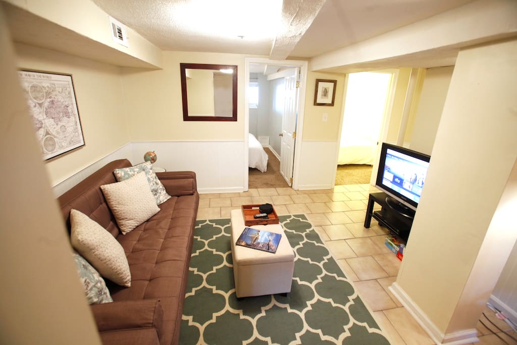 Two separate bedrooms and fold out sofa bed in living room. Sleeps up to 6
