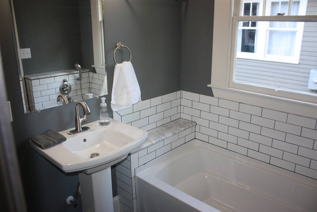 Master Bath with Tub and Walk in Shower