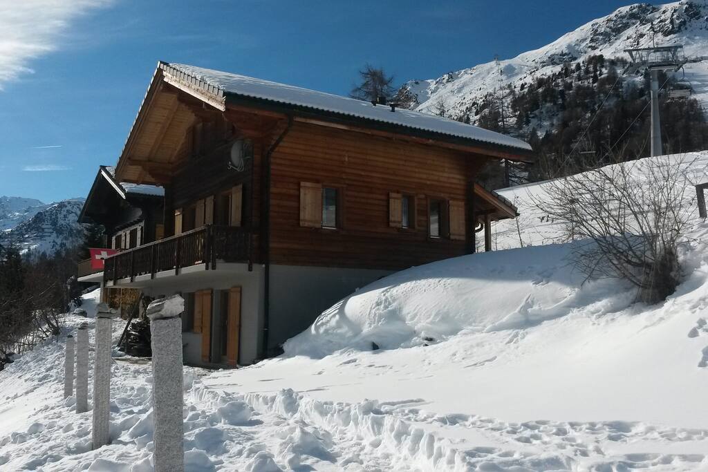 Chalet Les Collons / Thyon Ski in Ski out - Vex의 샬레에서 살아보기, Valais, 스위스