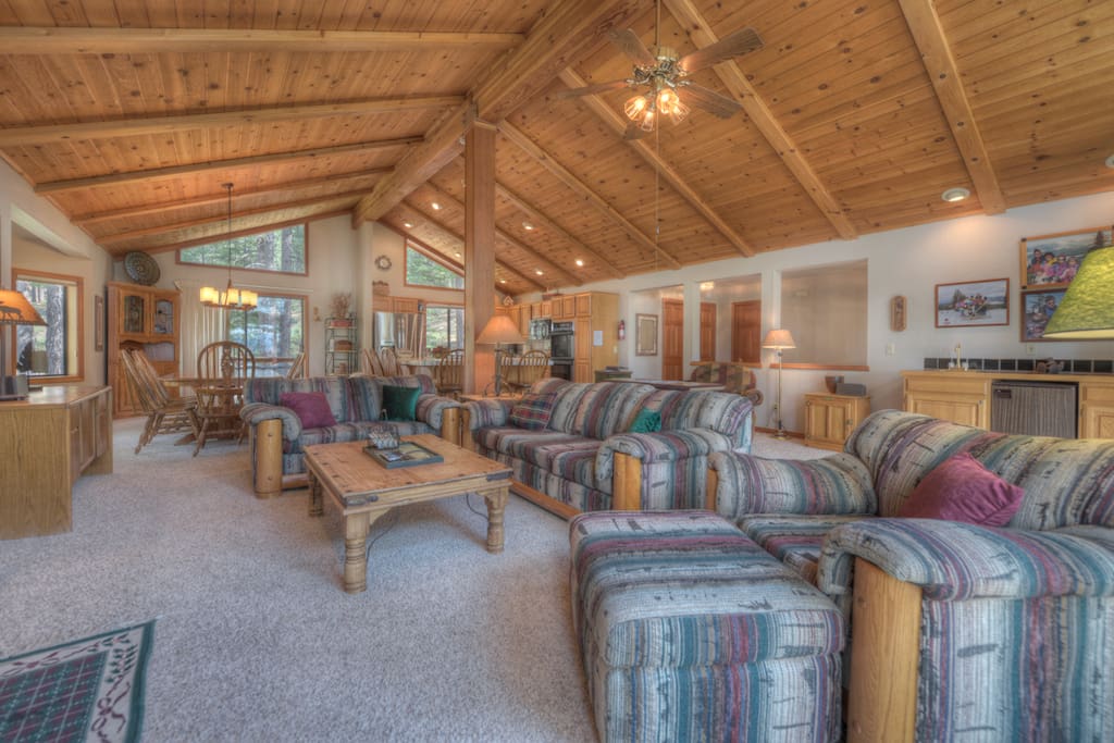 Spacious living room, open floor plan