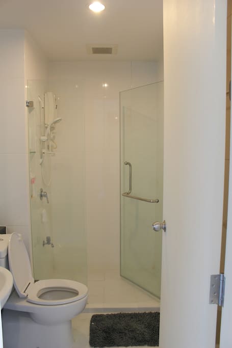 Shower and toilet