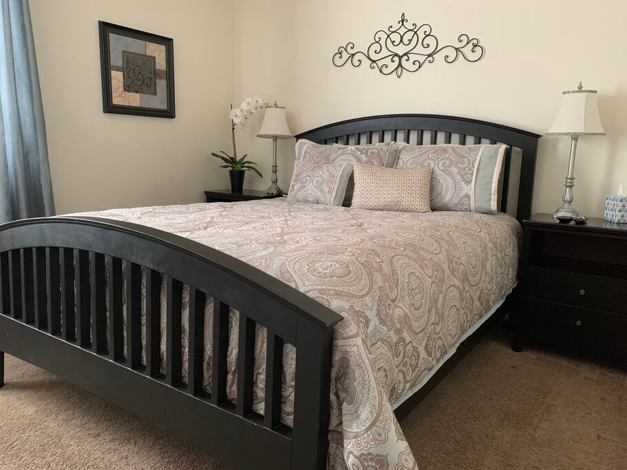 Bedroom #1 has a very comfortable queen size bed with Alerease protective pillow covers. It also has a walk-in closet. There is a Smart TV with Netflix and cable.