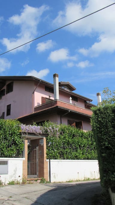 View of the house- blue skies (almost) guaranteed