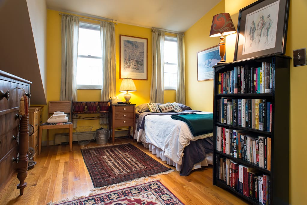 Hardwood floors throughout the apartment.