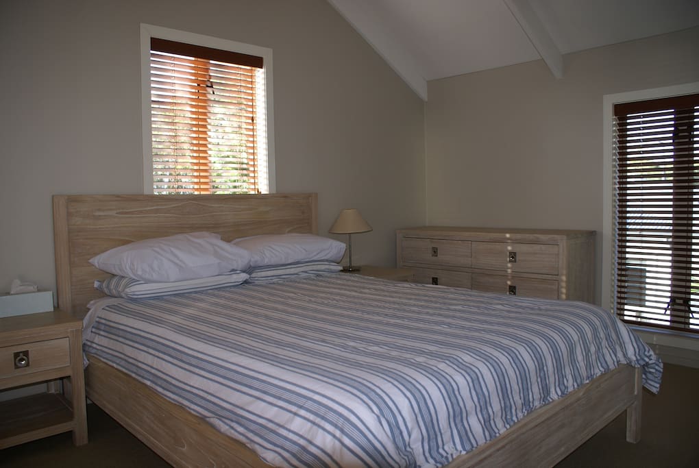 Furniture includes a wardrobe and chest of drawers