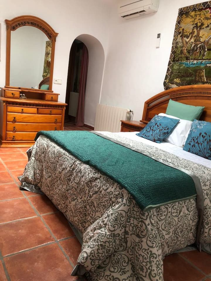 La habitación “verde”,  céntrica para la casa principal.