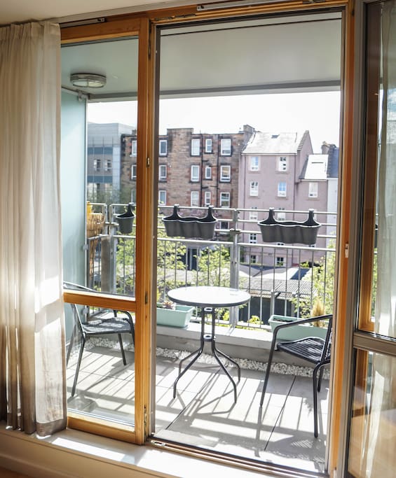 The balcony - perfect for breakfast in the sun!