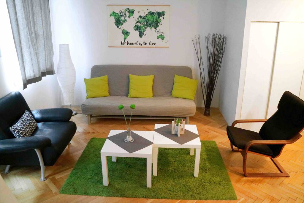 living room, taken from the door of the small bedroom