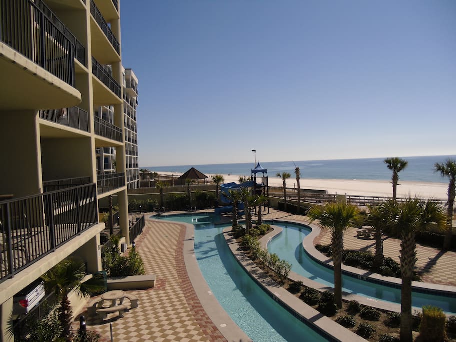 Lazy River/Slide from Balcony