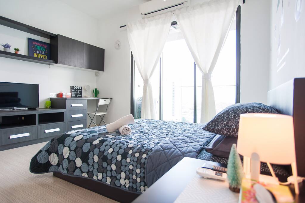 Studio with balcony