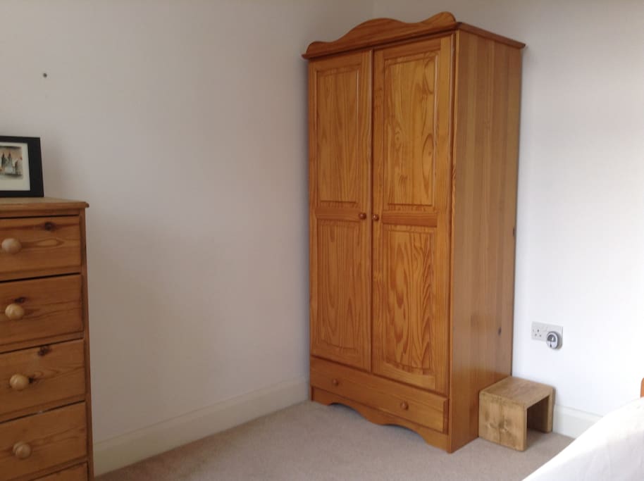 Wardrobe with shelf and hangers