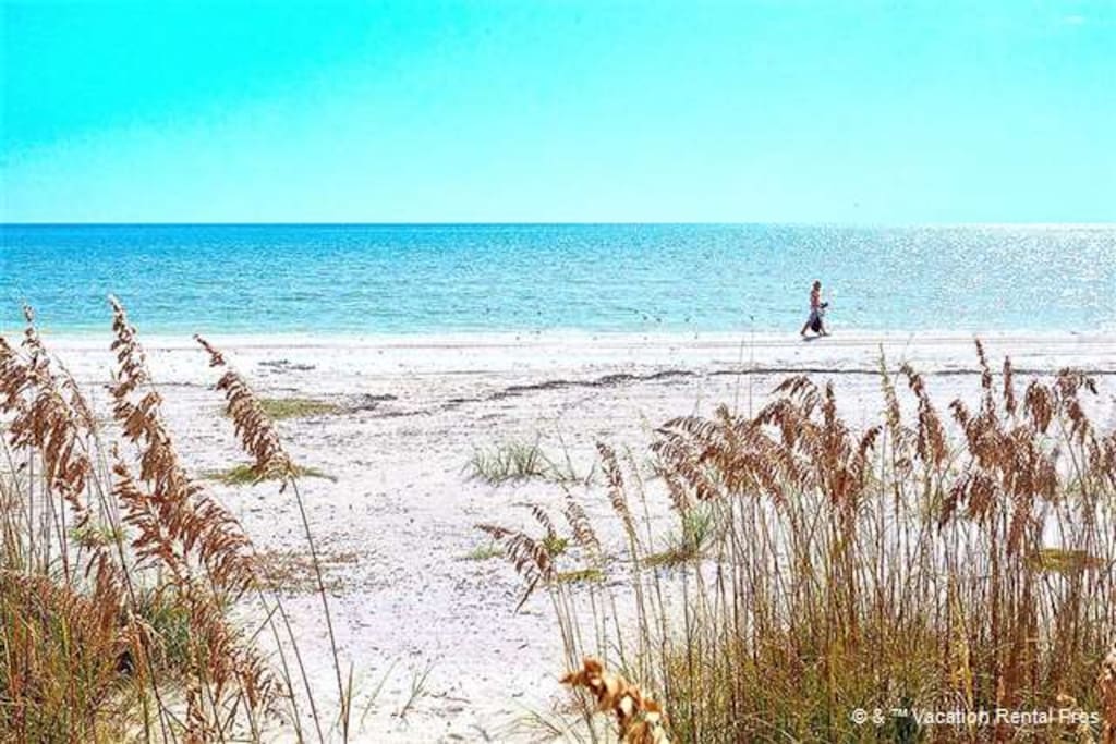 7 miles of white sugar sand.
