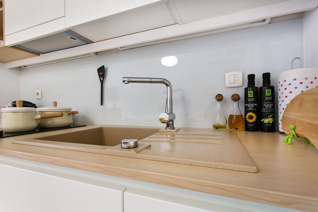 Kitchen. You can drink tap water