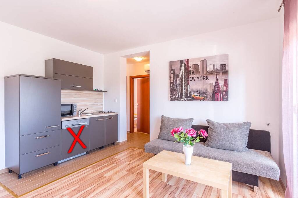 Kitchen without dishwasher