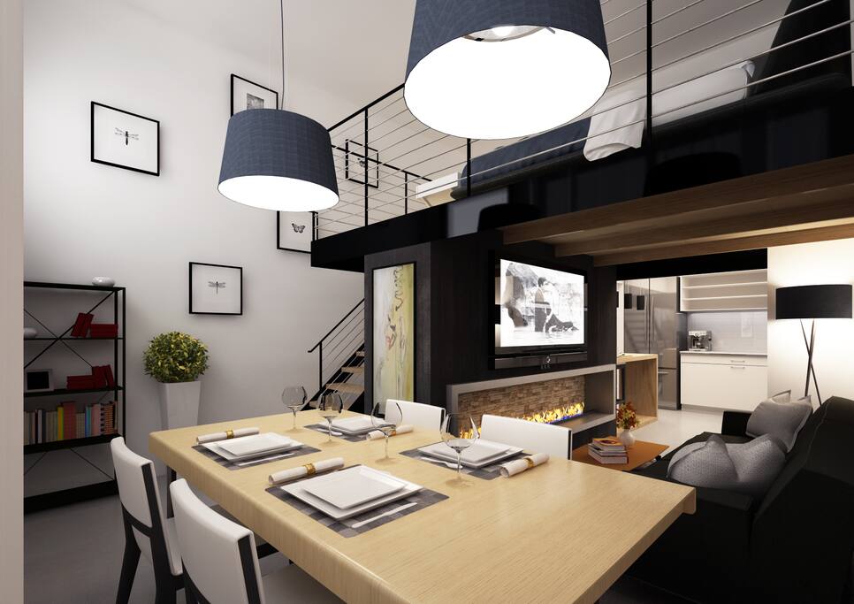 zona living con divano matrimoniale