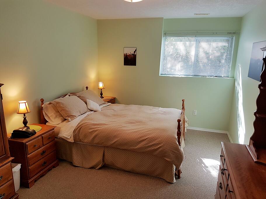 Your private bedroom with queen-size bed.