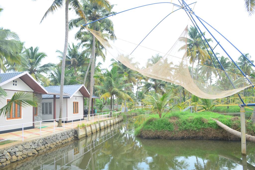 Fish farm & Chinese Fishing net within the island