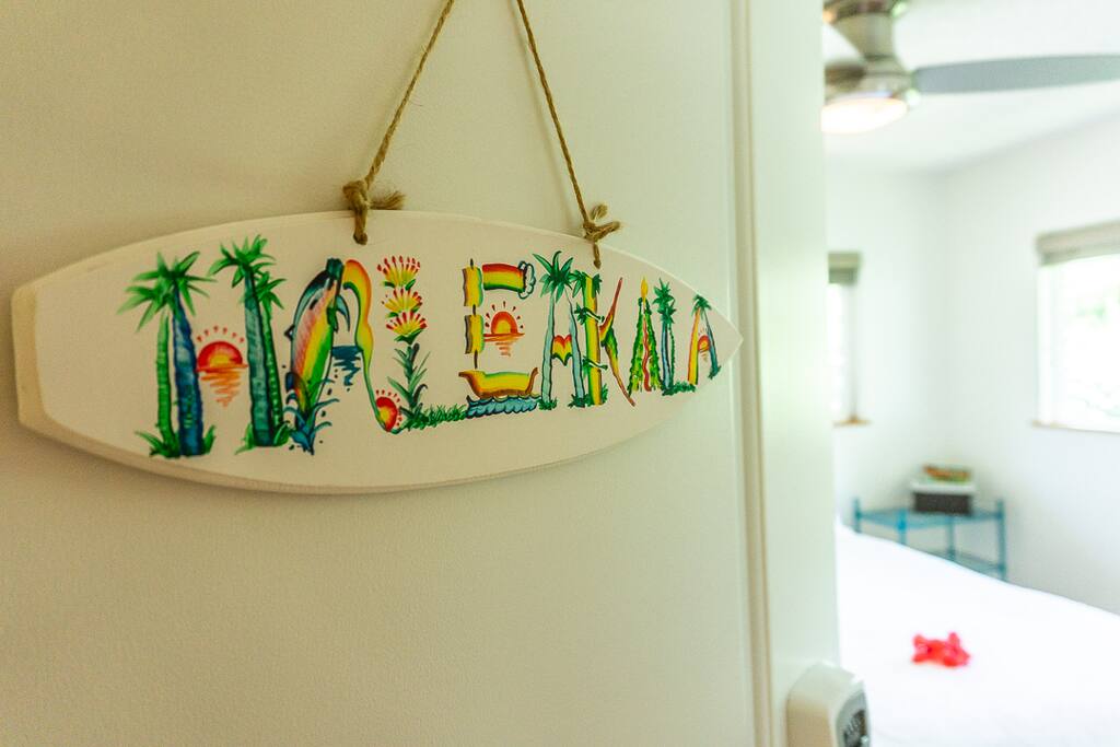 Haleakala master bedroom door sign