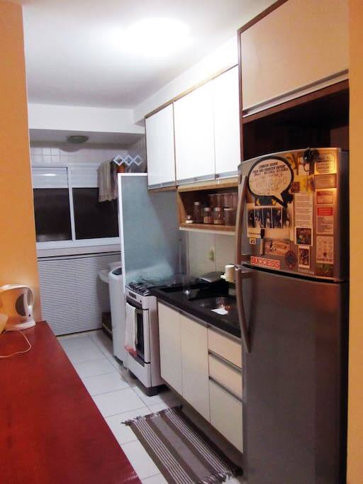 A cozinha está à disposição