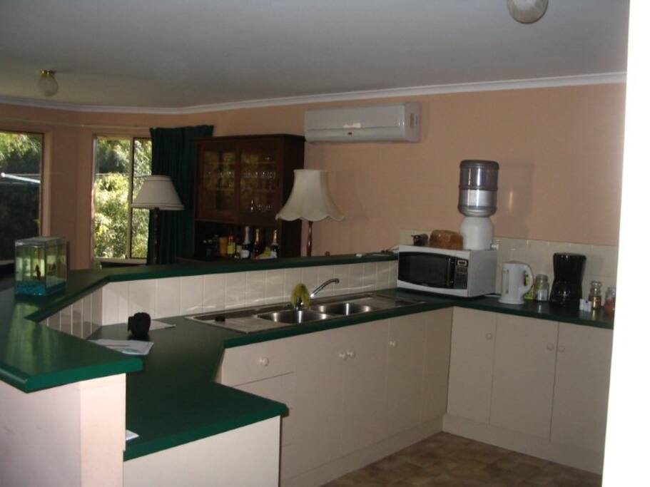 The Kitchen Sink and benches.