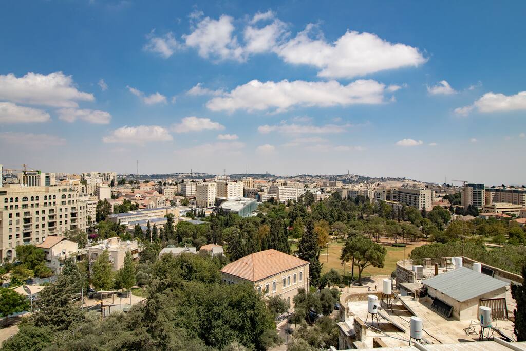 The view from the rooftop privet terrace