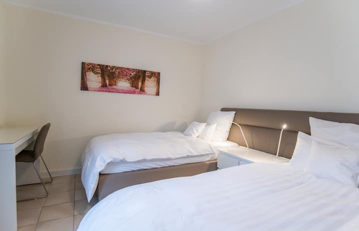 Dormitorio 1, con dos camas de 100 x 200 cm