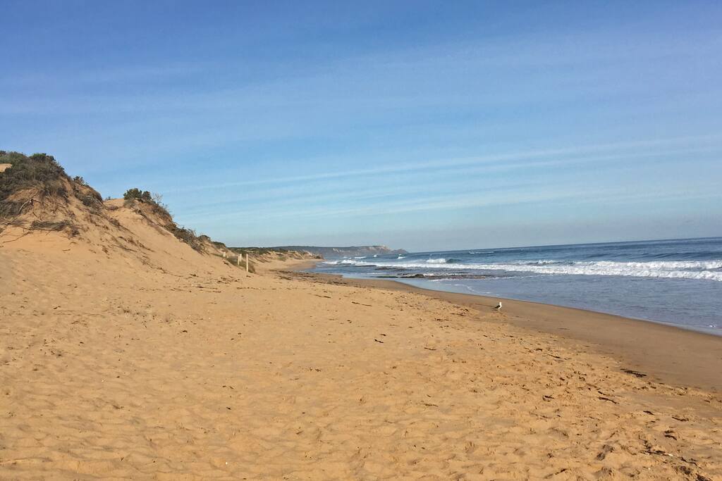 Beautiful sandy beach only 250 meters from the house