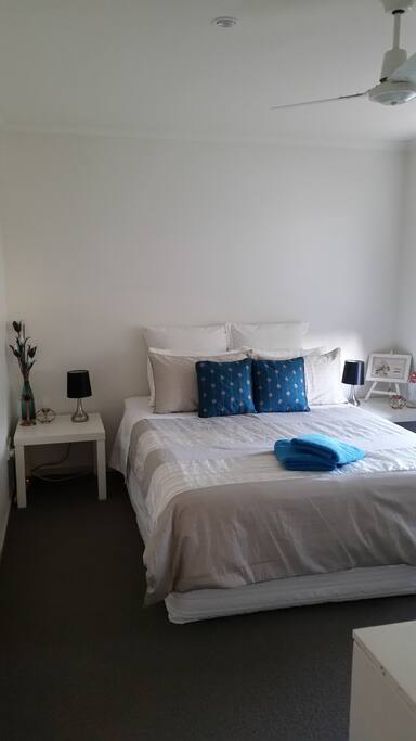 Separate Bedroom with Queen size bed.