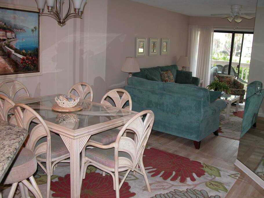 Dining room into living room