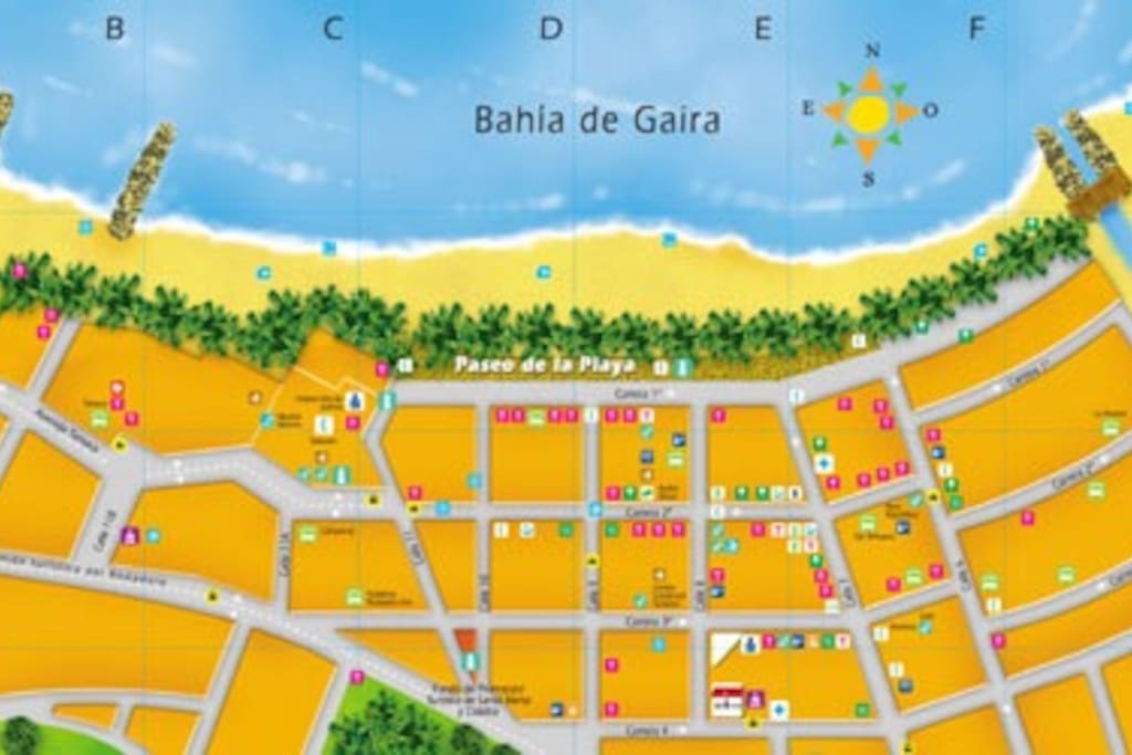 Mapa básico del Rodadero