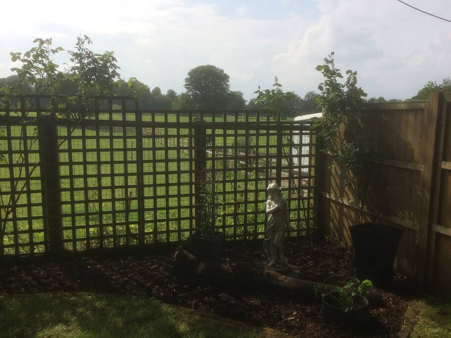 Private garden with views over horses paddock