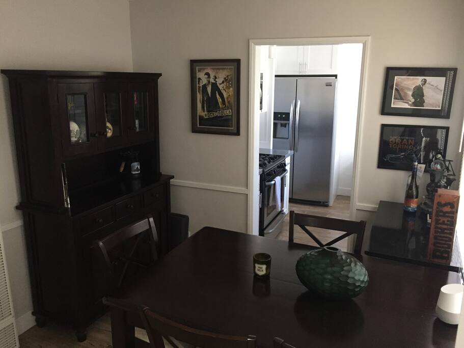 Dining room and kitchen, fully furnished