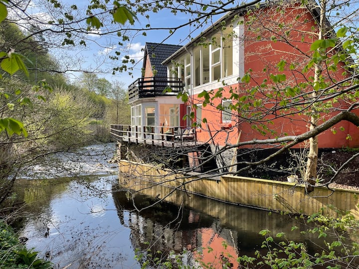 Old power plant in the river - close to downtown