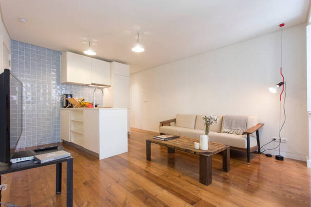 Living room with Kichenette