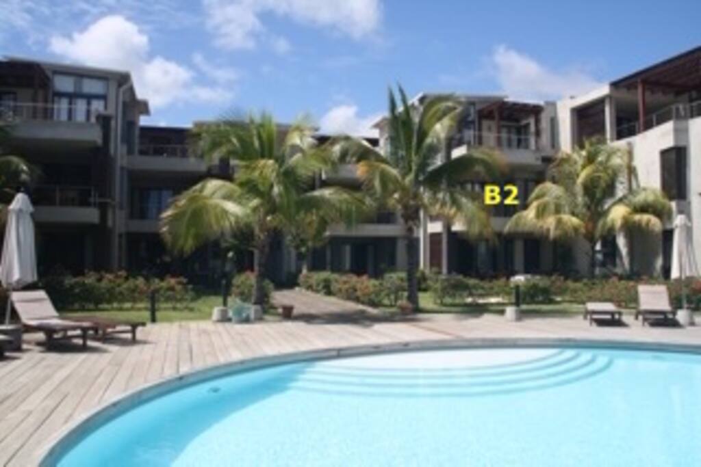 Location of the unit seen from the pool deck