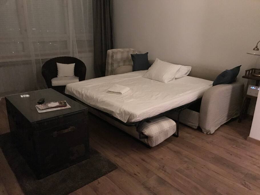 Sofa bed in the living room 160x200