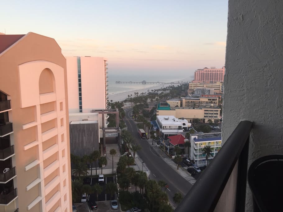 From the balcony, view of Clearwater Beach.....