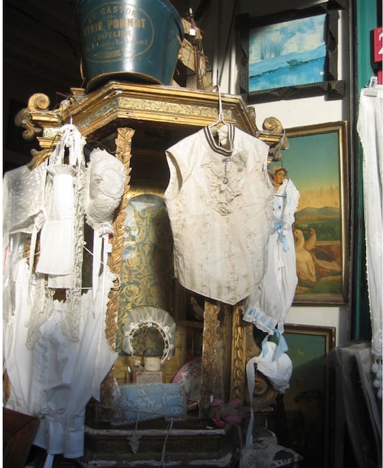 Some of the cloth on the flea market