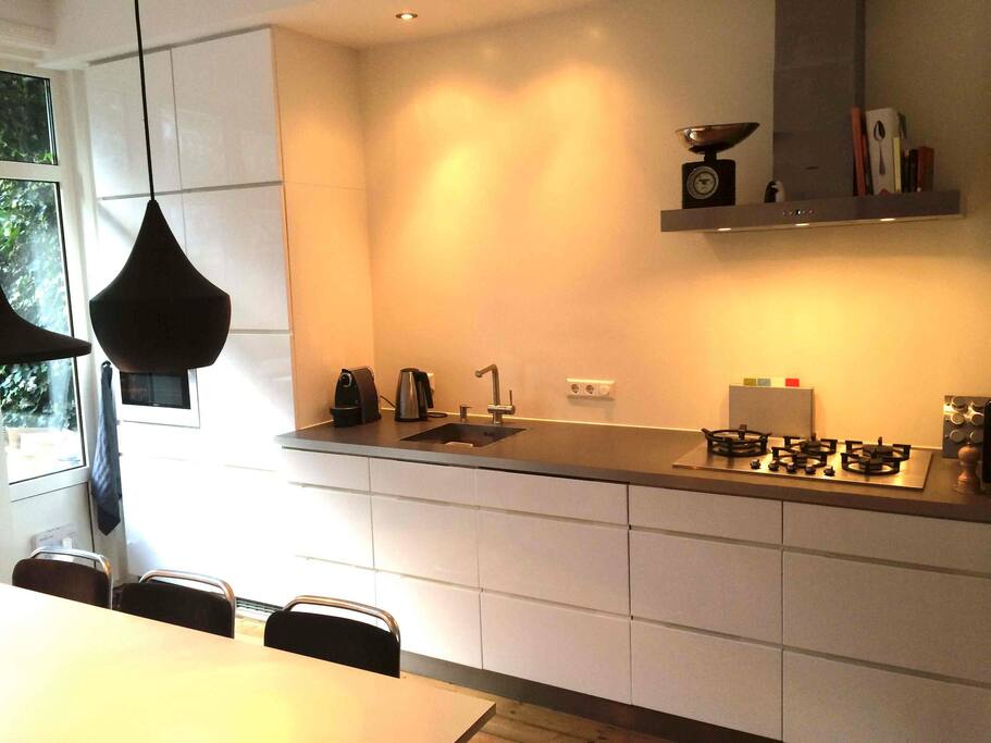 kitchen with luxurious integrated equipment