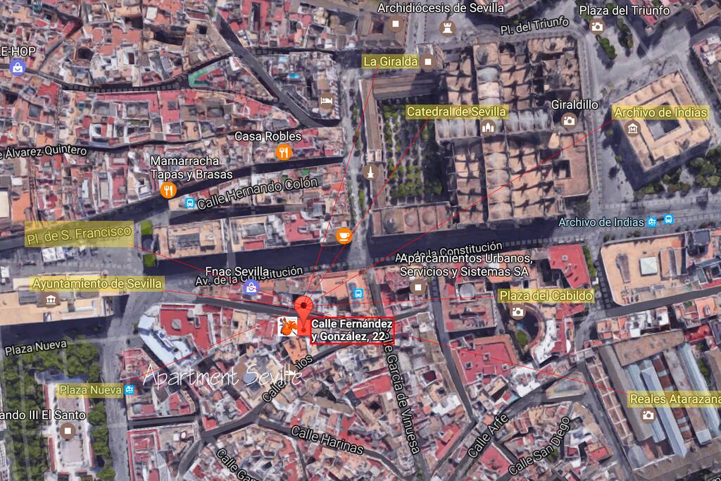 Apartment location on the map :
22,Fernández y González Street