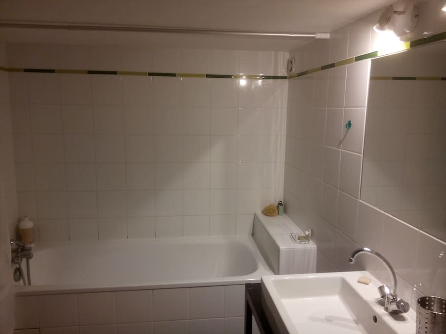 Salle de bain avec baignoire & WC