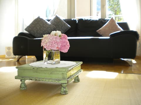 its a studioroom in an appartment with bathroom