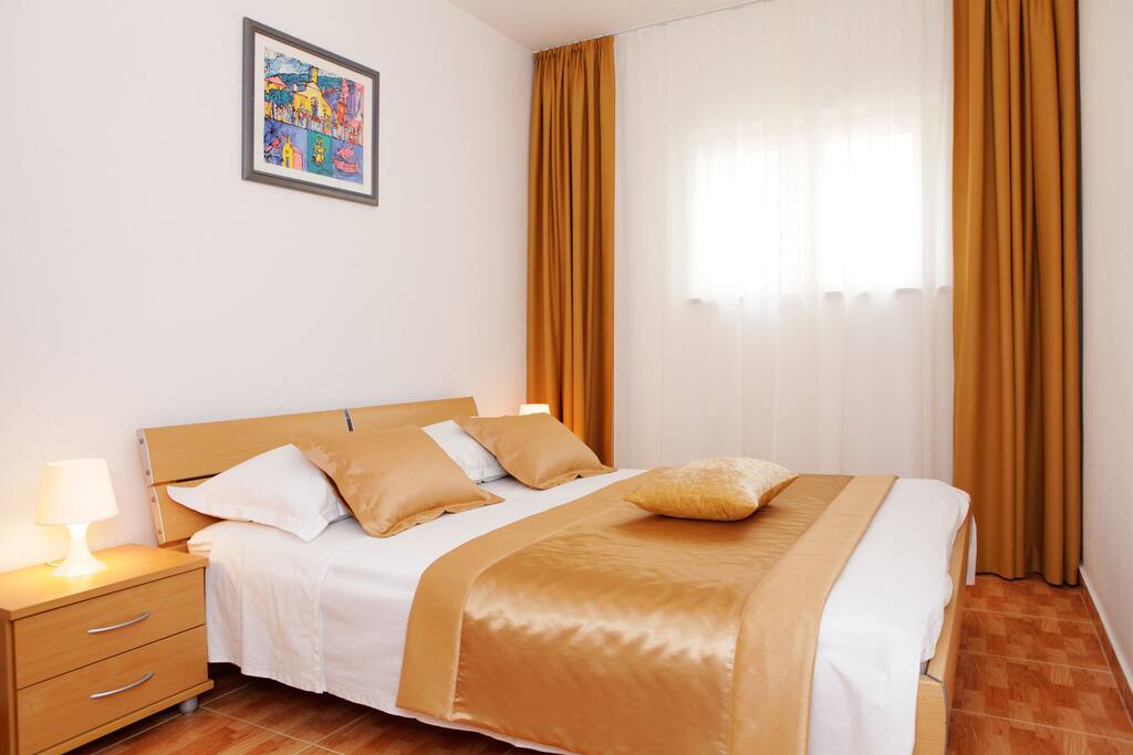 master bedroom with double bed