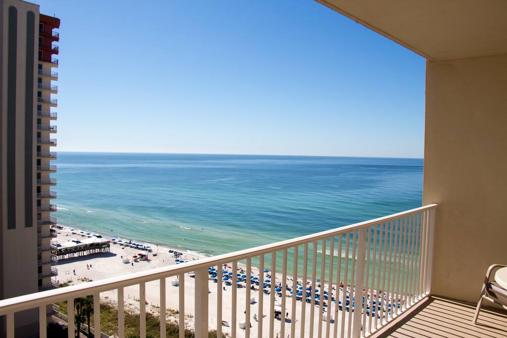 beach view from balcony.