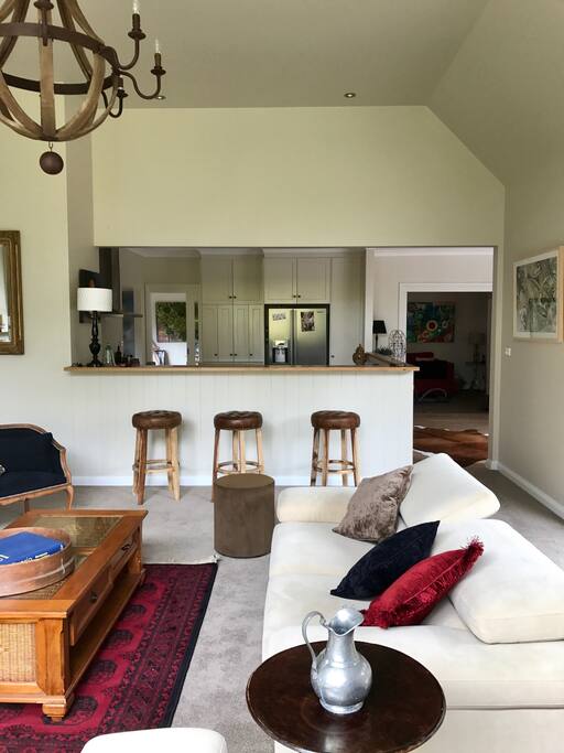 living room looking into kitchen