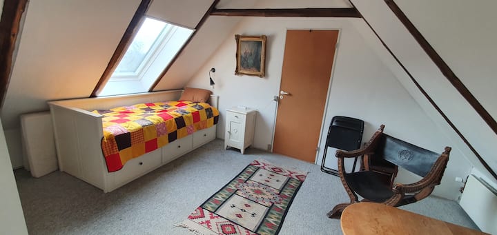 Cama que se puede sacar y convertir en cama doble para 2 personas.